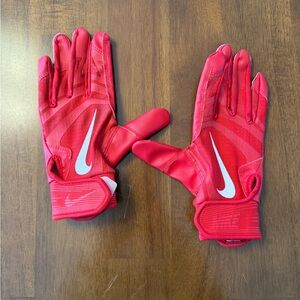 Nike Red Baseball Batting Gloves